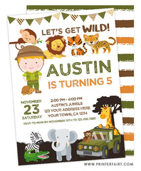 Safari Birthday Invitation