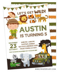 Safari Birthday Invitation