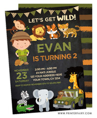 Safari Birthday Party Invitation