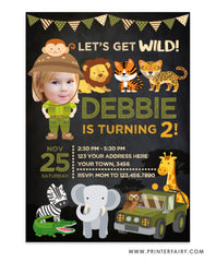 Safari Party Invitation with Photo