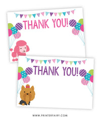 Puppy Party Thank You Cards