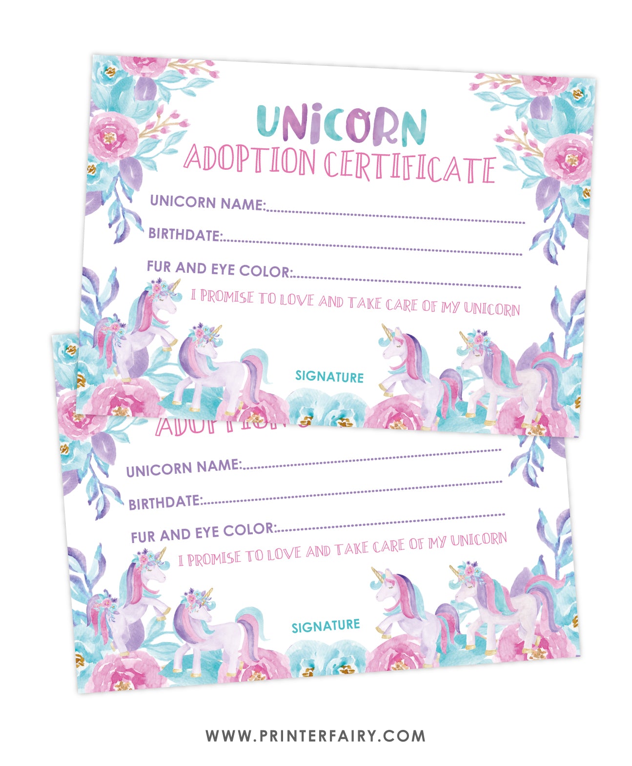 Unicorn Adoption Center Package PrinterFairy