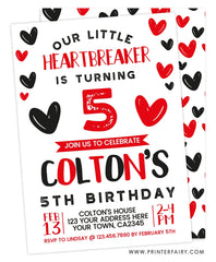 Valentine's Day Birthday Invitation