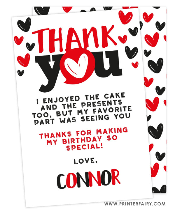 Valentine's Day Thank You Card