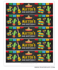 Fiesta Water Bottle Labels