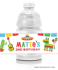 Fiesta Water Bottle Labels