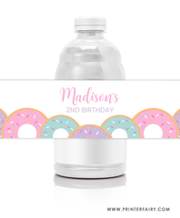 Donut Water Bottle Labels