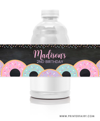 Donut Water Bottle Labels