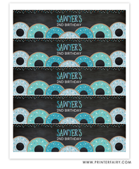 Donut Water Bottle Labels