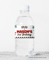 Race Car Water Bottle Labels