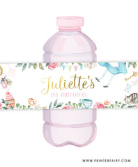 Alice in ONEderland Water Bottle Labels