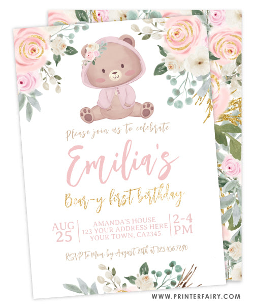 Baby Bear Invitation