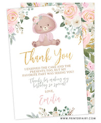 Baby Bear Thank You Card