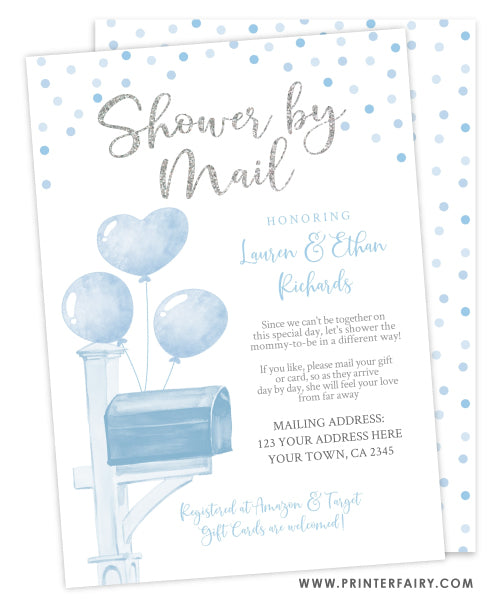 Baby shower invitations mailed for sale you