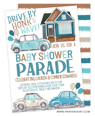 Baby Shower Parade Invitation