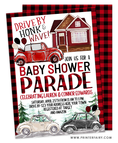 Baby Shower Parade Invitation