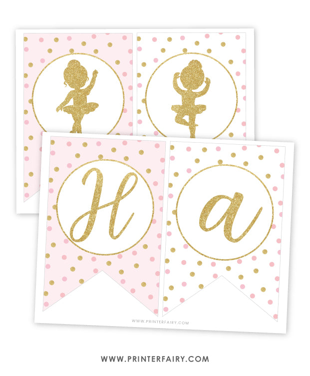 Ballerina Birthday Banner