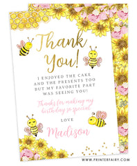 Bee Thank You Card