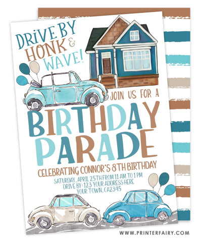 Birthday Parade Invitation