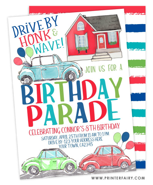 Birthday Parade Invitation