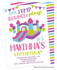 Jump Party Birthday Invitation