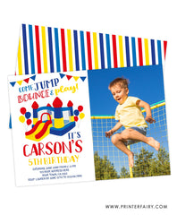 Jump Party Birthday Invitation with Photo