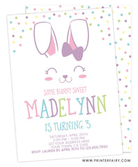 Bunny Birthday Party Invitation