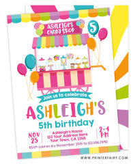 Candy Shop Birthday Invitation