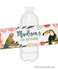 Tropical Birds Birthday Water Bottle Label