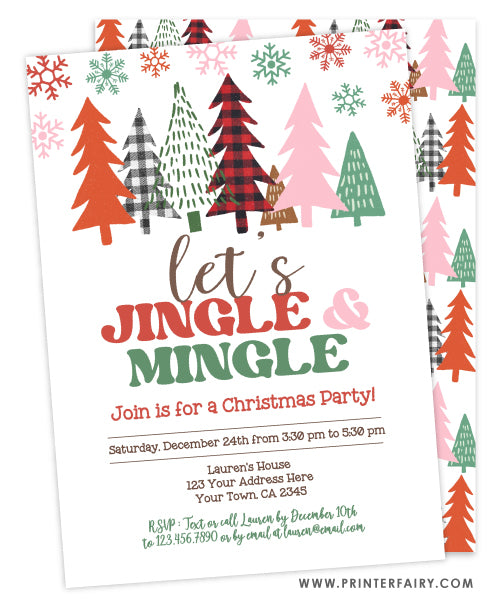 Christmas Jingle & Mingle Party Invitation