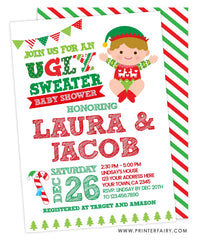 Ugly Sweater Baby Shower Invitation