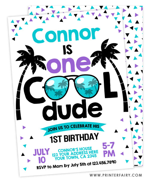 Cool Dude Invitation