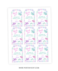 Cute Sharks Favor Tags