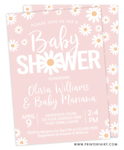 Daisy Baby Shower Invitation