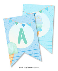 Ice Cream Birthday Party Banner