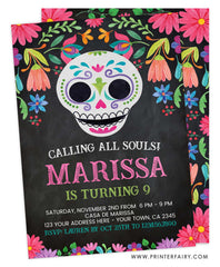 Día de los Muertos Birthday Invitation