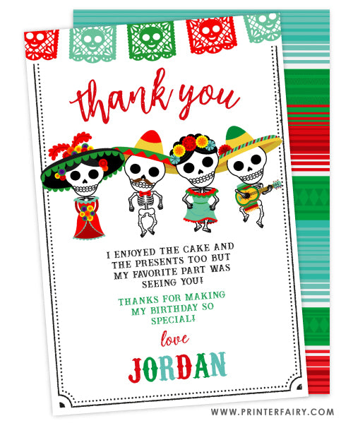 Dia de los Muertos Thank You Card