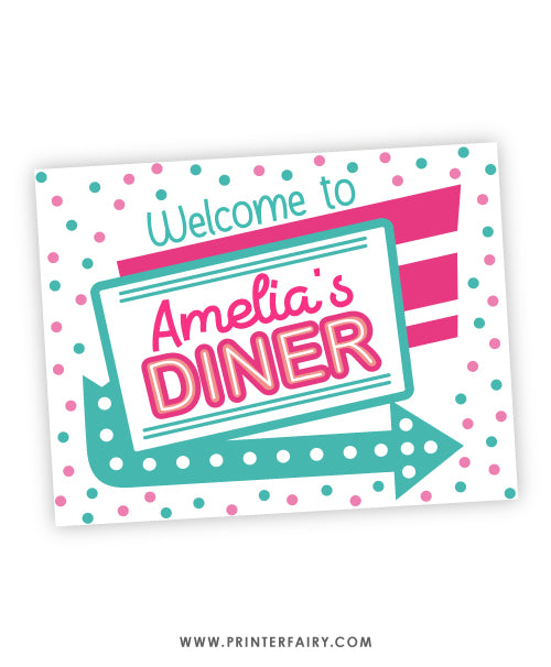 Diner Welcome Sign