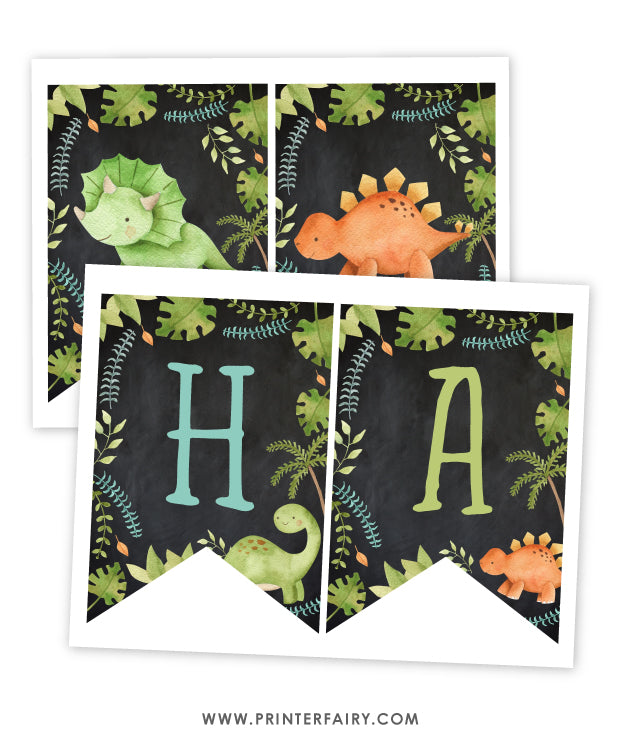 Dinosaur Birthday Banner