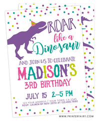 Dinosaur Birthday Invitation