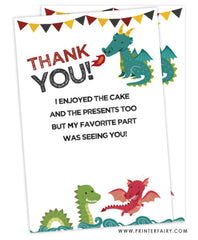 Dragon Party Thank You Cards