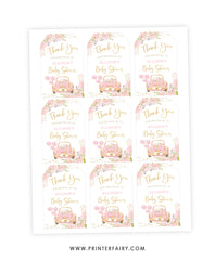 Drive By Baby Shower Parade Favor Tags
