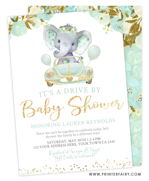 Elephant Baby Shower Parade