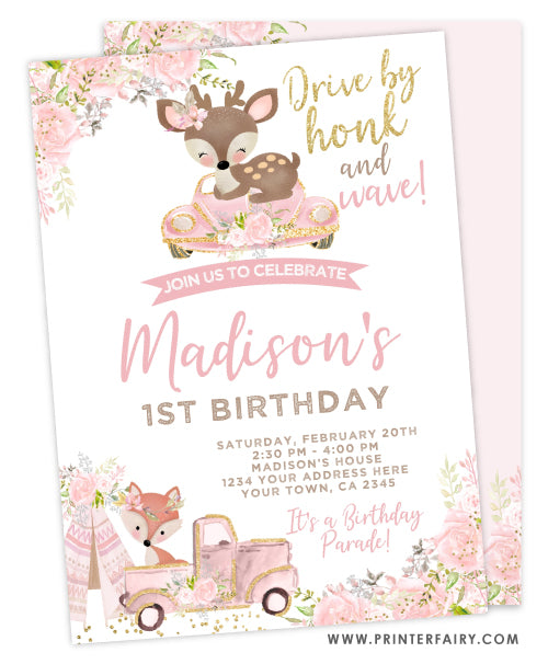 Drive By Woodland Invitation