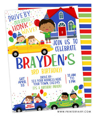 Drive Through Birthday Party Invitation