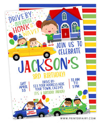 Drive Through Birthday Party Invitation