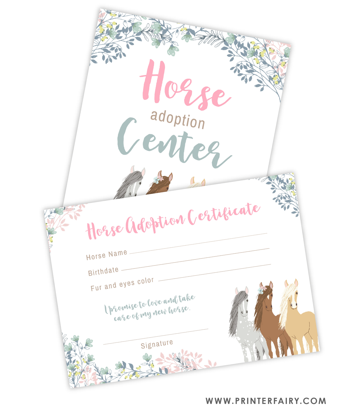 Floral Horse Adoption Pack