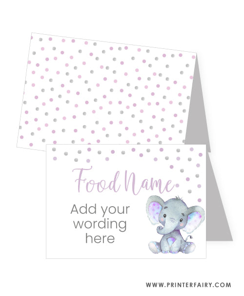 Elephant Baby Shower Food Tents