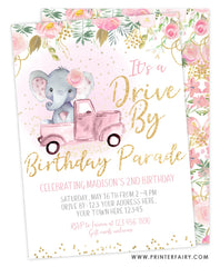 Elephant Birthday Parade Invitation