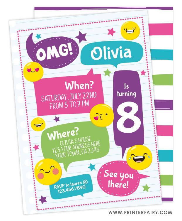 Emoji Birthday Invitation